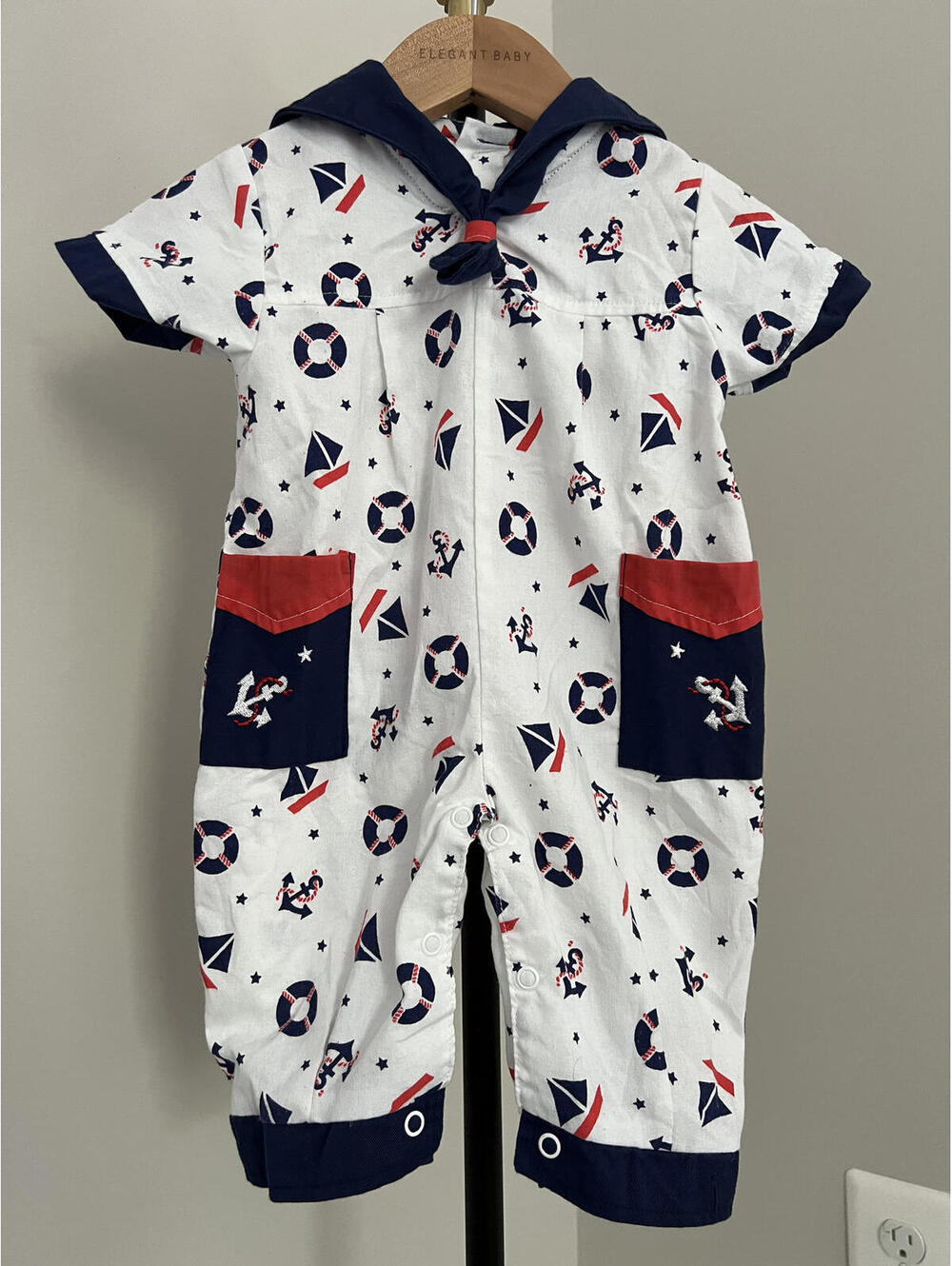 Vintage Catton Candy Boys Sailor Romper
